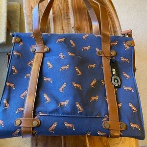 Fox printed tote bag.